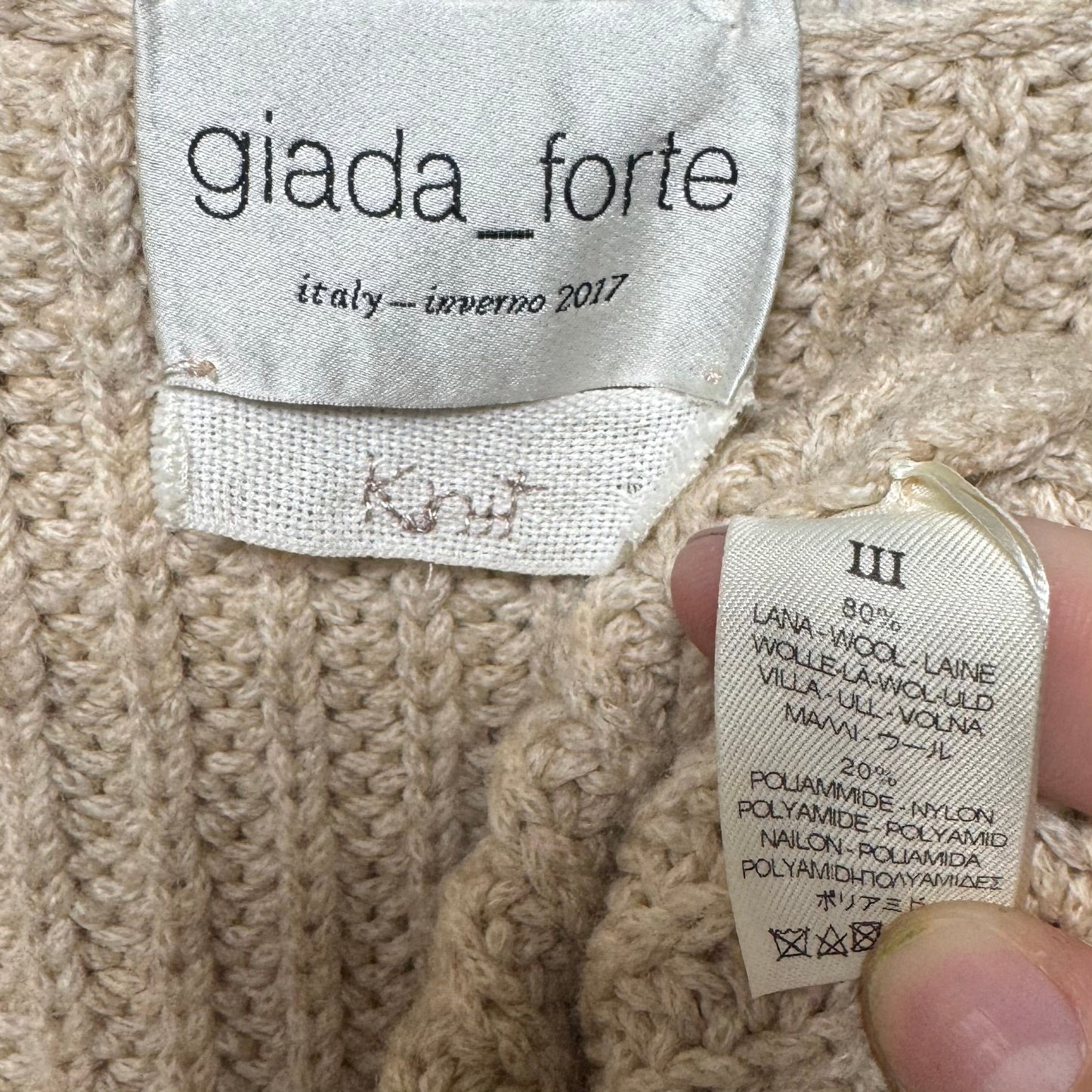 Hooded Sweater By Giada Forte In Tan, Size: L