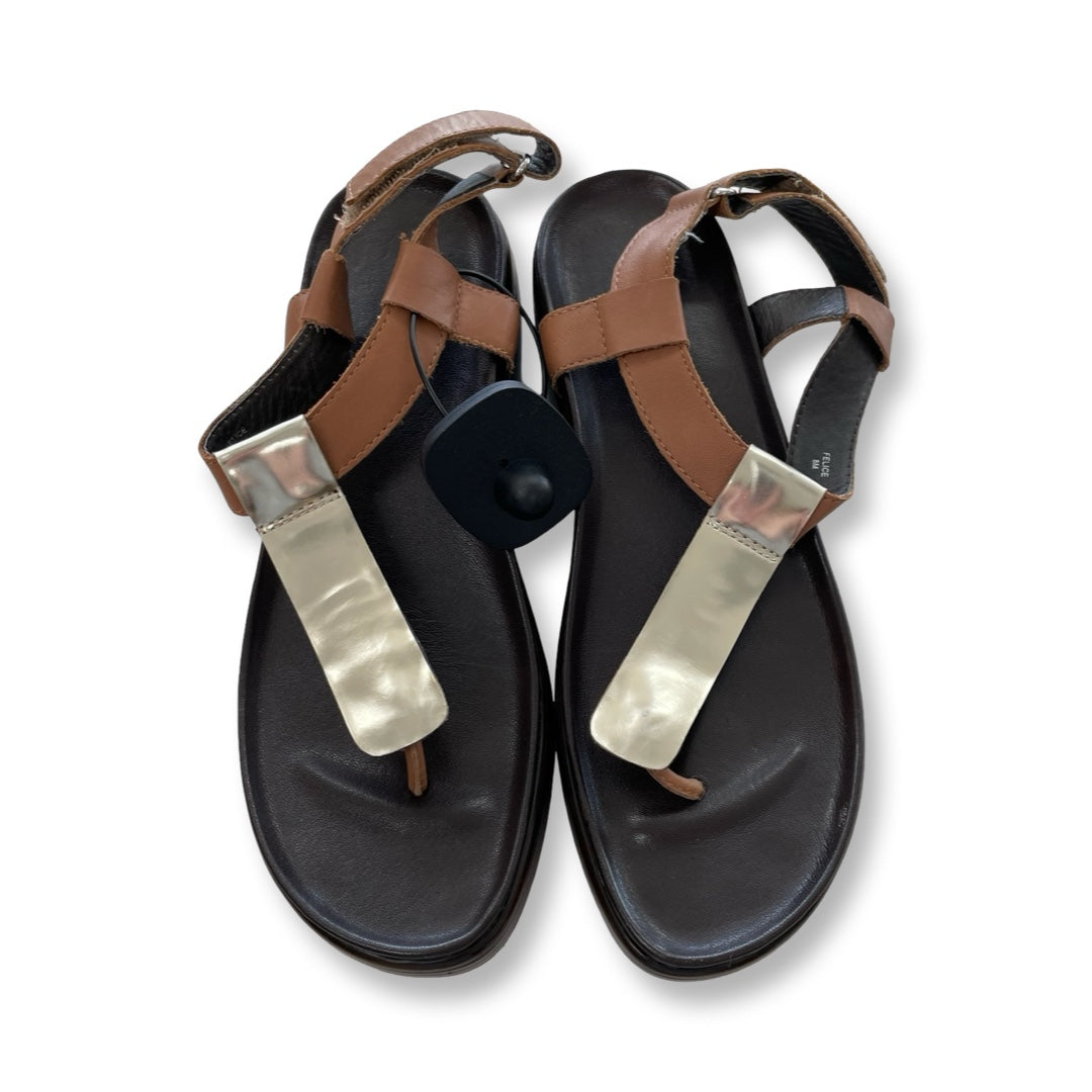 Sandals Flats By Donald Pliner In Brown, Size:8