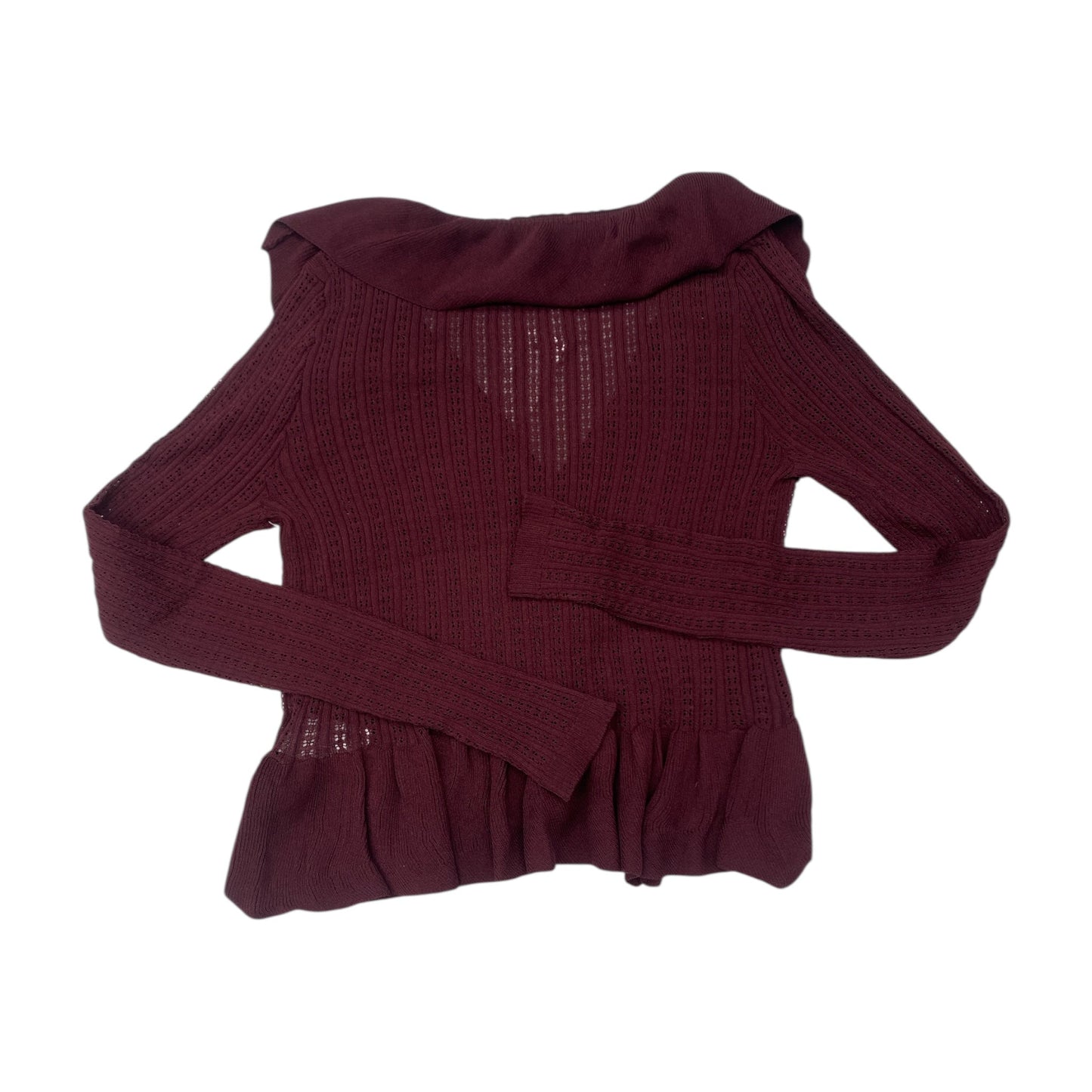 Sweater Cardigan By Cotton On In Maroon, Size:L