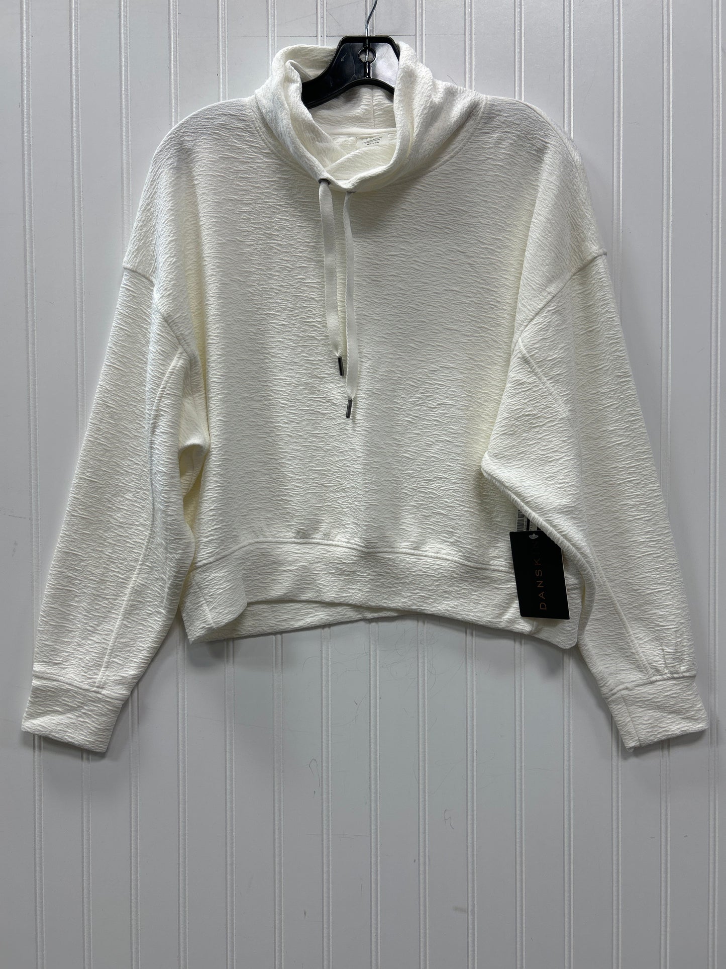 Athletic Top Ls Collar By Danskin In Cream, Size:Xs