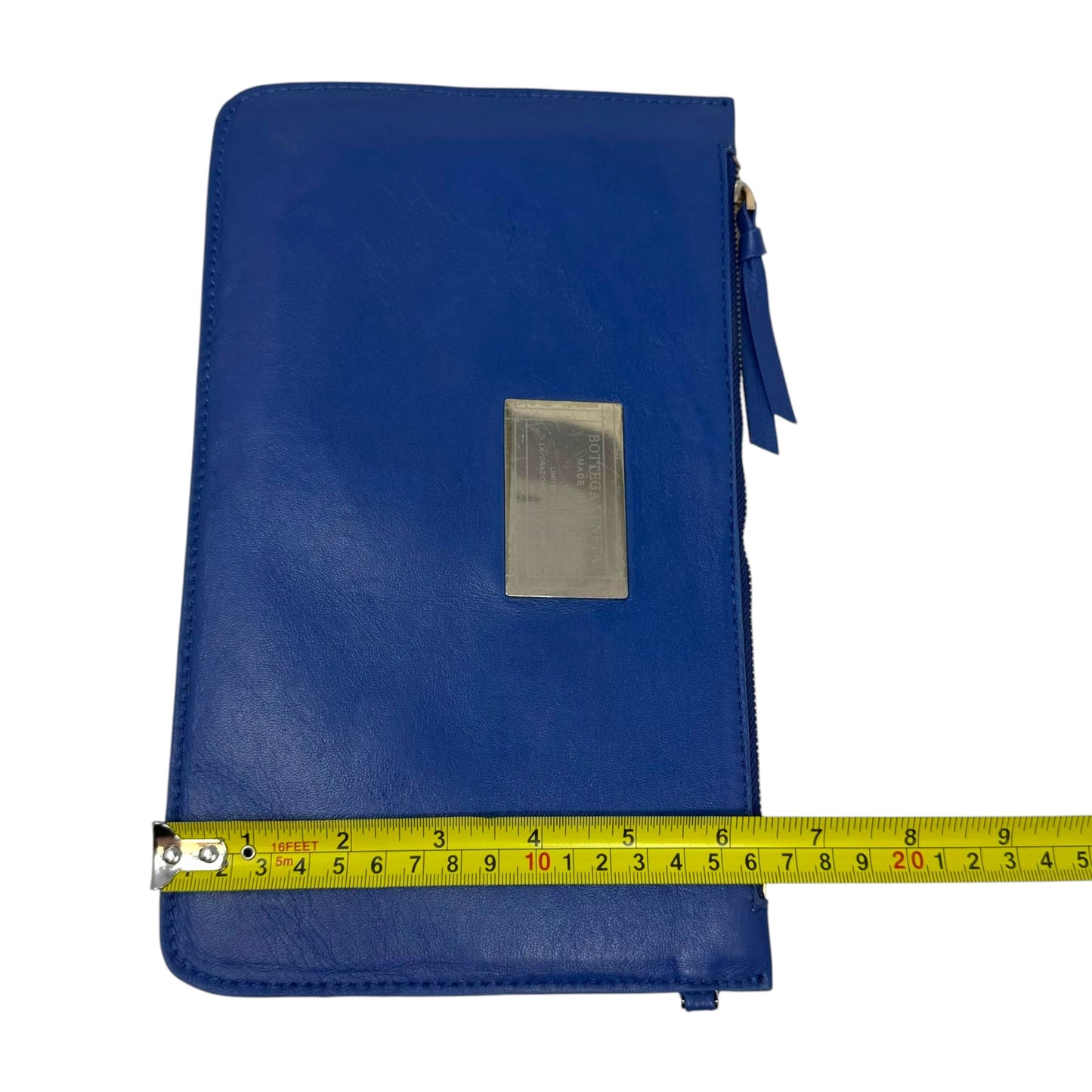 AS IS Limited Edition Leather Zip Document Pouch with Mirror Luxury Designer By Bottega Veneta, Size: Small