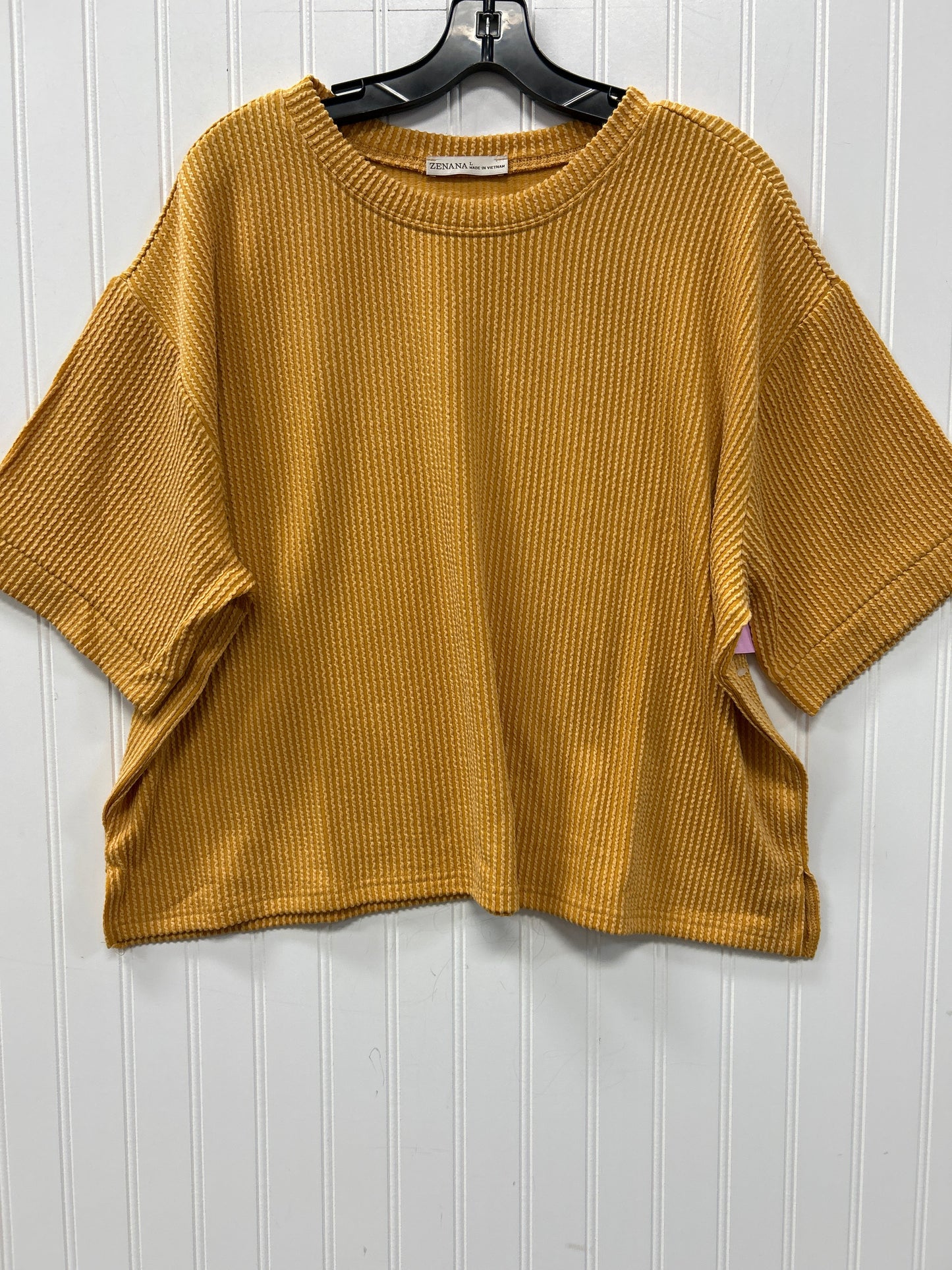 Shorts Set By Zenana In Yellow, Size:L