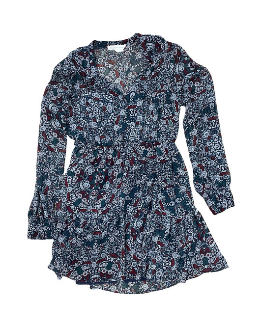 Dress Casual Short By Bcbg In Blue & Red, Size:M
