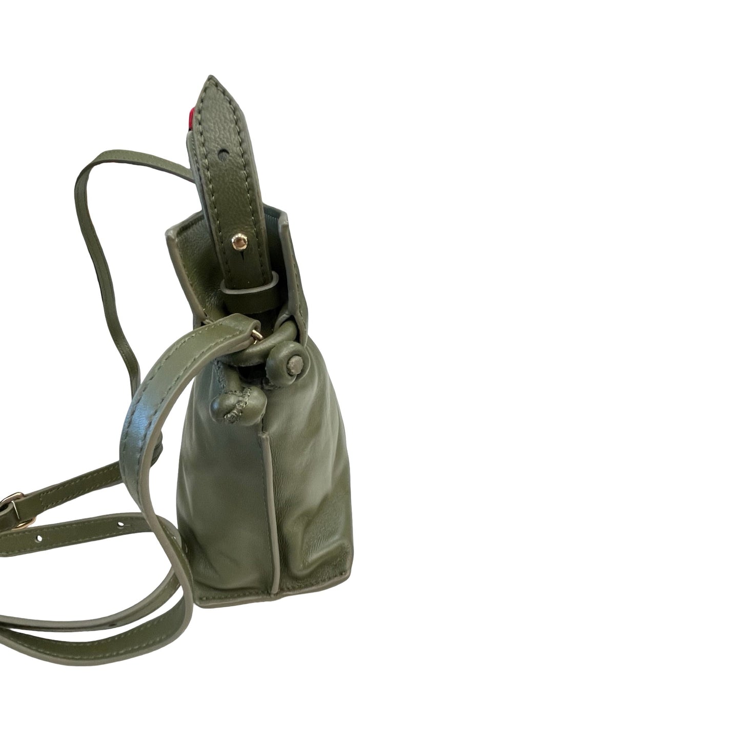 Handbag Leather By Sam Edelman In Green, Size:Small