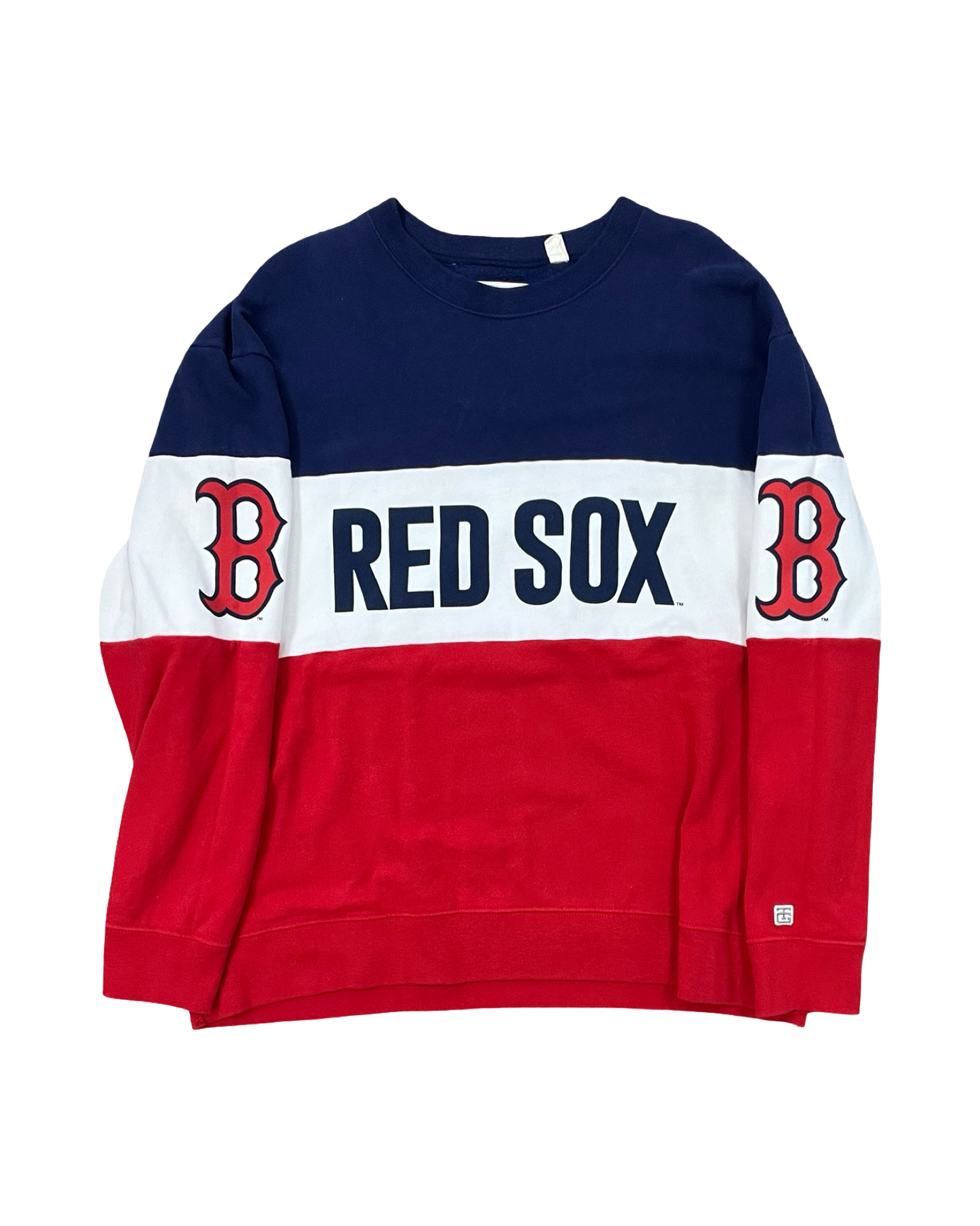 Sweatshirt Collar By Clothes Mentor In Blue Red & White, Size:Xl