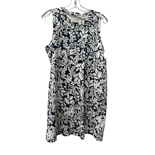 Dress Casual Midi By St Johns Bay In Blue & White, Size:S