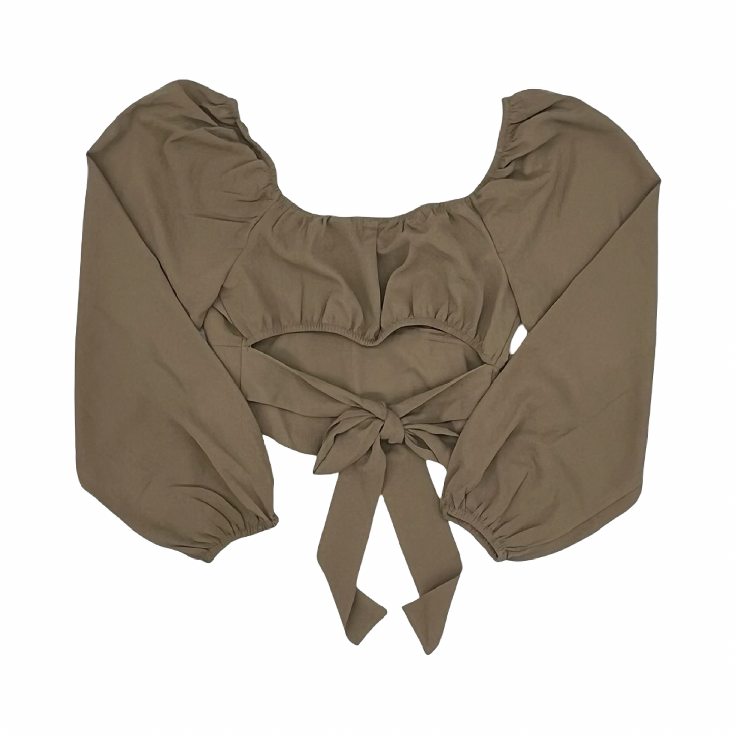 Blouse Ls By Blu Pepper In Tan, Size:M
