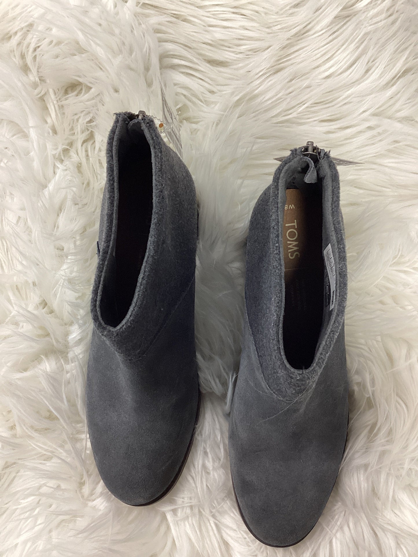 Boots Ankle Heels By Toms In Grey, Size:8