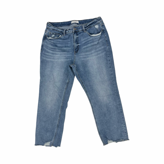 Jeans Straight By Vervet In Blue Denim, Size:20