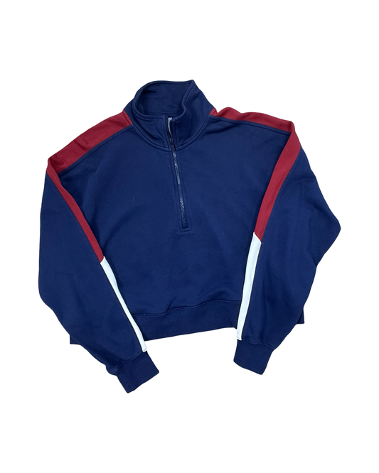 Sweatshirt Hoodie By Fabletics In Blue & Red & White, Size:L
