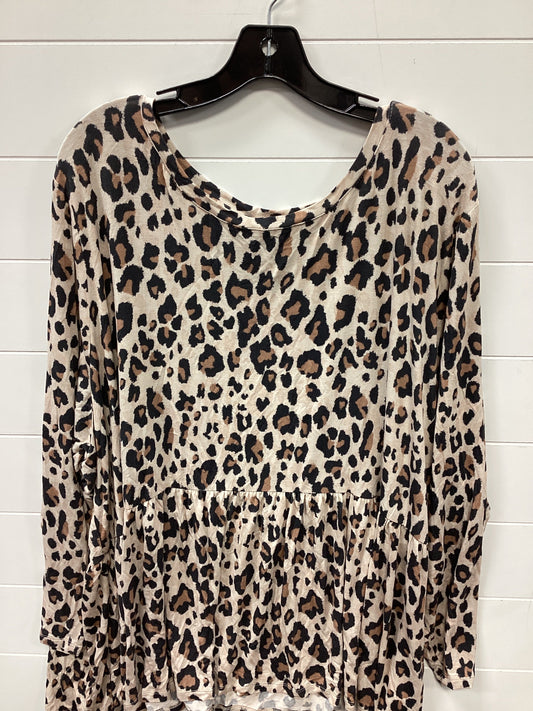 Top Ls By Maurices In Animal Print, Size:4X