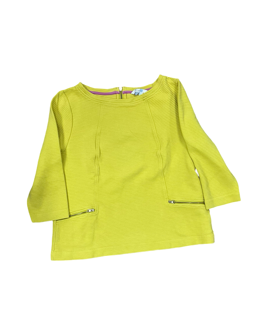 Top 3/4 Sleeve By Boden In Yellow, Size:L
