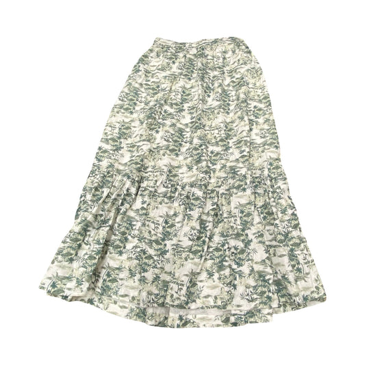 Skirt Maxi By Abercrombie And Fitch In Green & White, Size:Mp