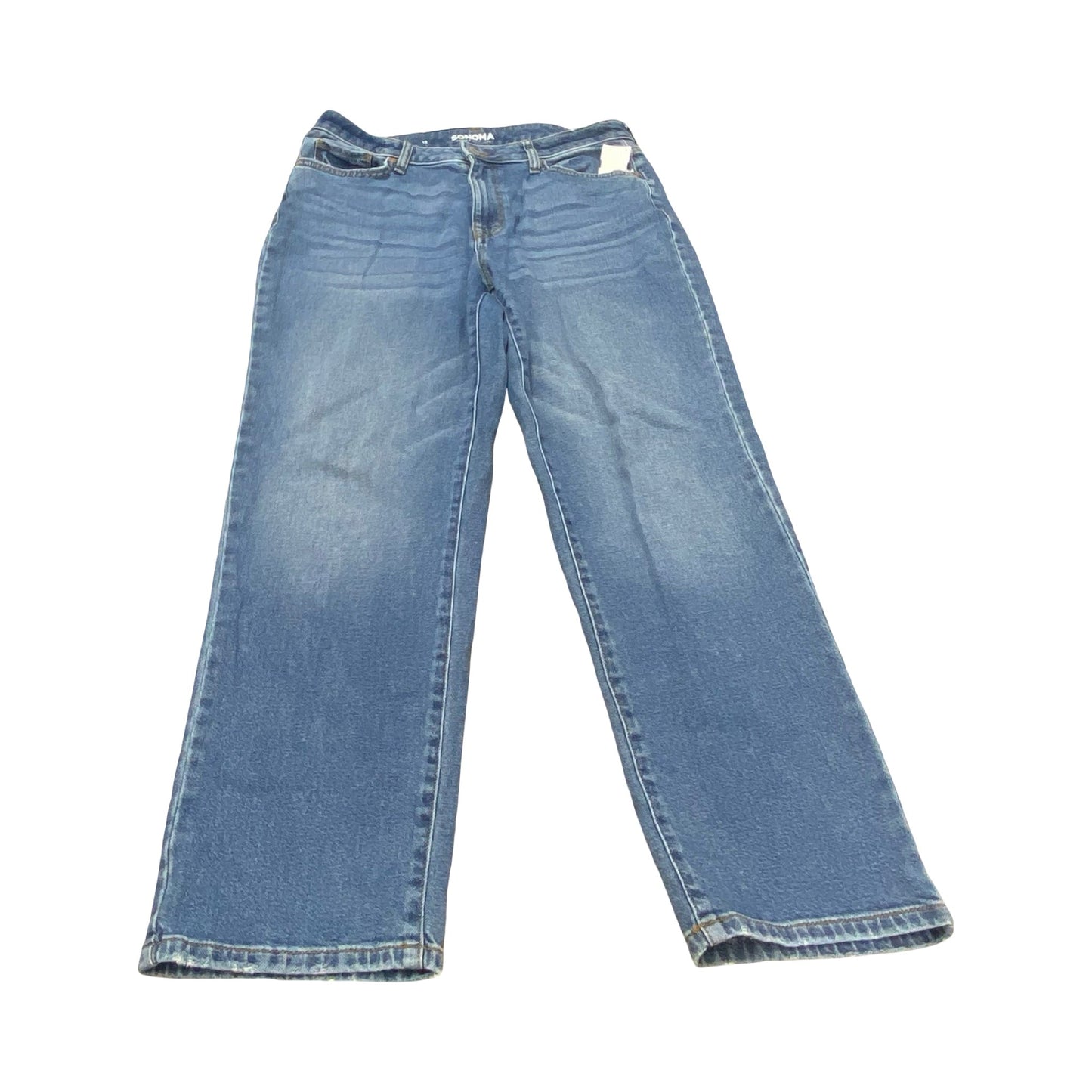 Jeans Straight By Sonoma In Blue Denim, Size:12