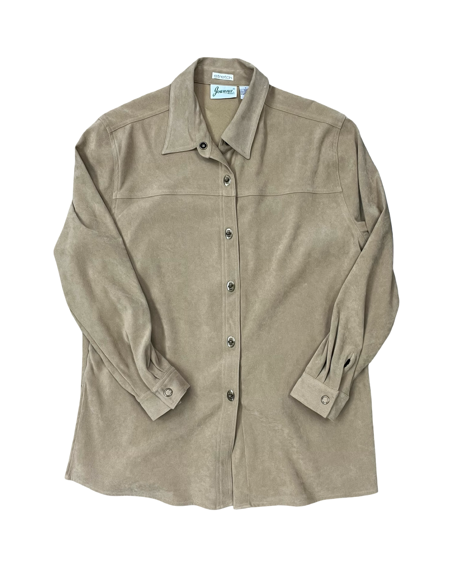 Blouse Ls By Clothes Mentor In Tan, Size:L