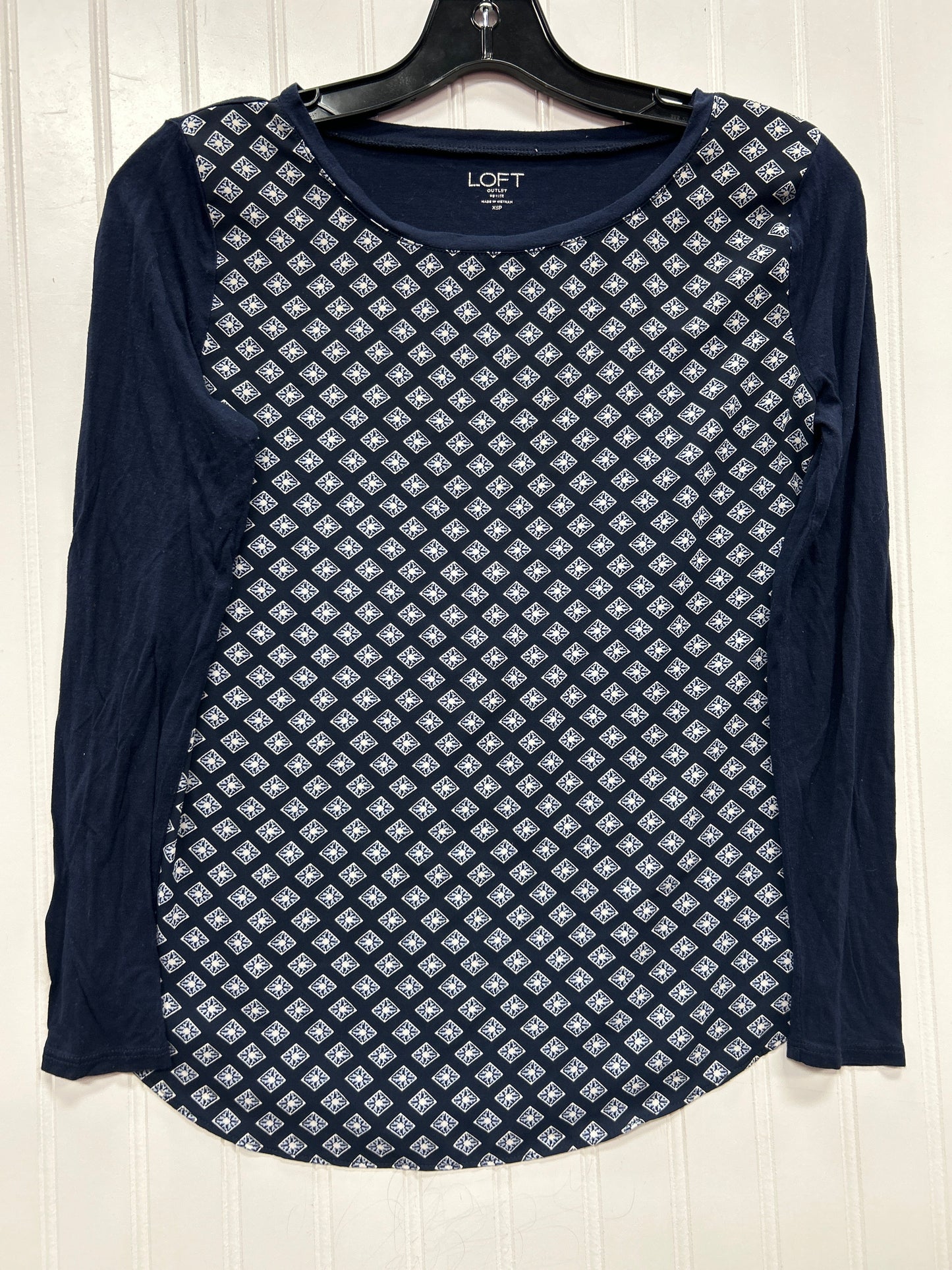 Top Ls By Loft In Navy, Size:Xsp