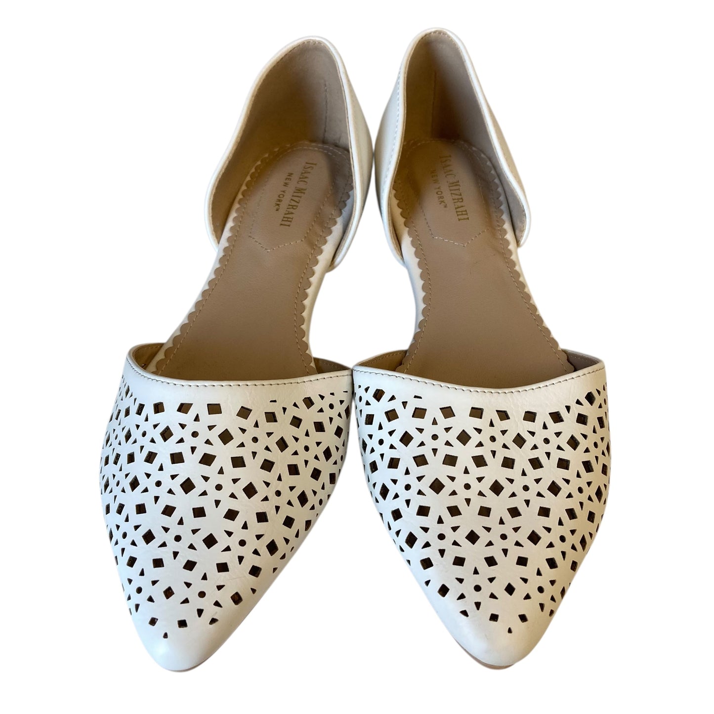 Shoes Flats By Isaac Mizrahi In White, Size:8