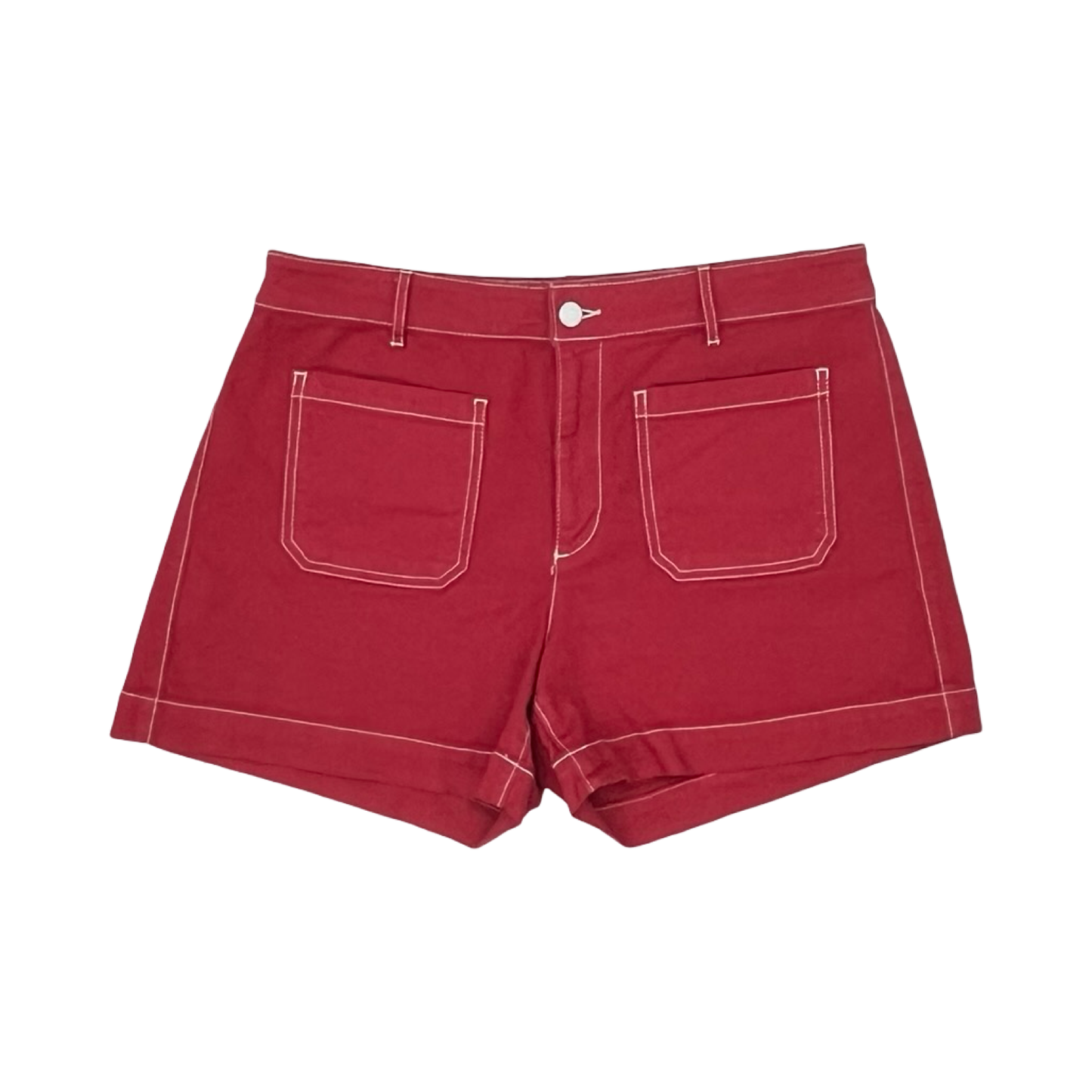 Shorts By Loft In Red Denim, Size:8