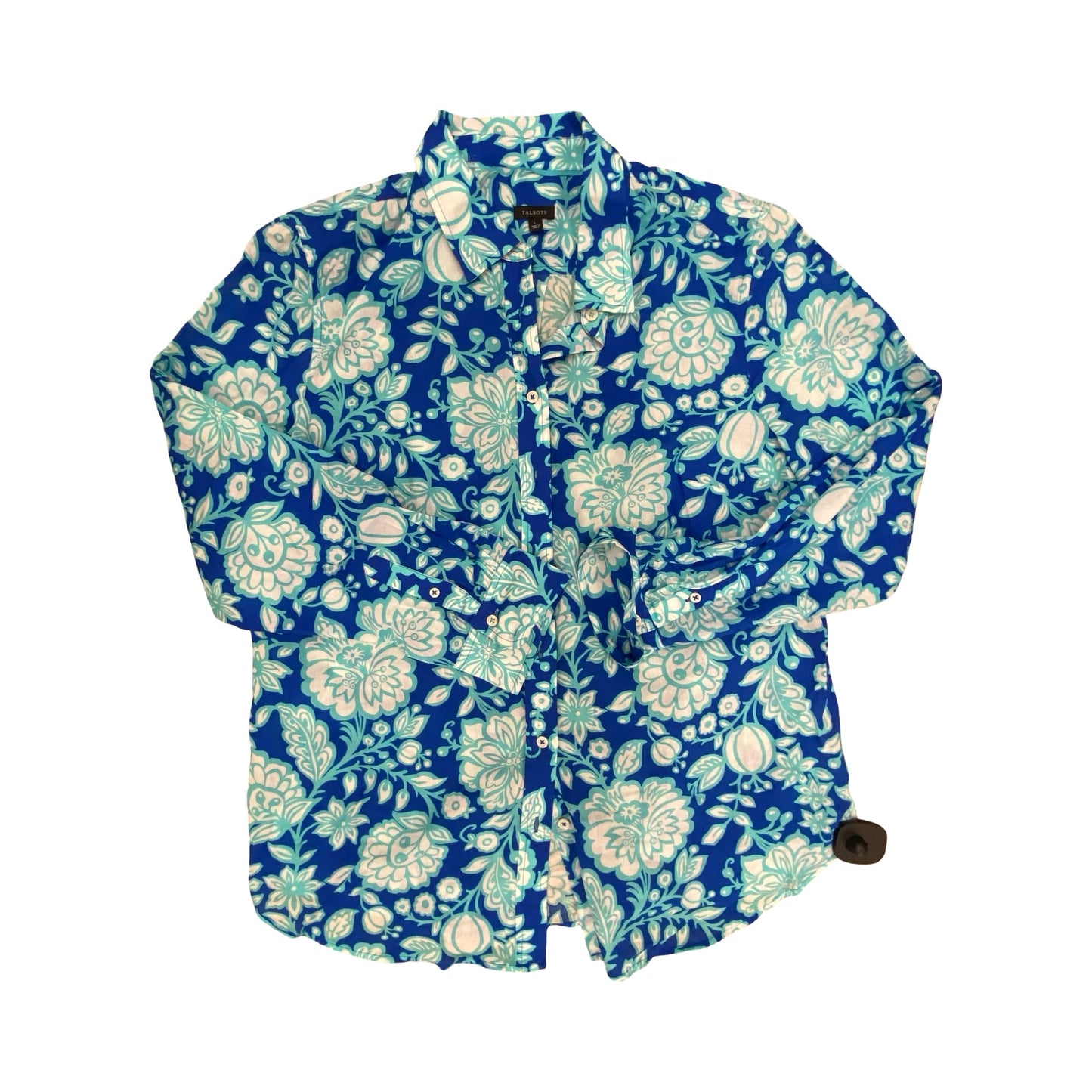 Top Ls By Talbots In Blue & White, Size:L