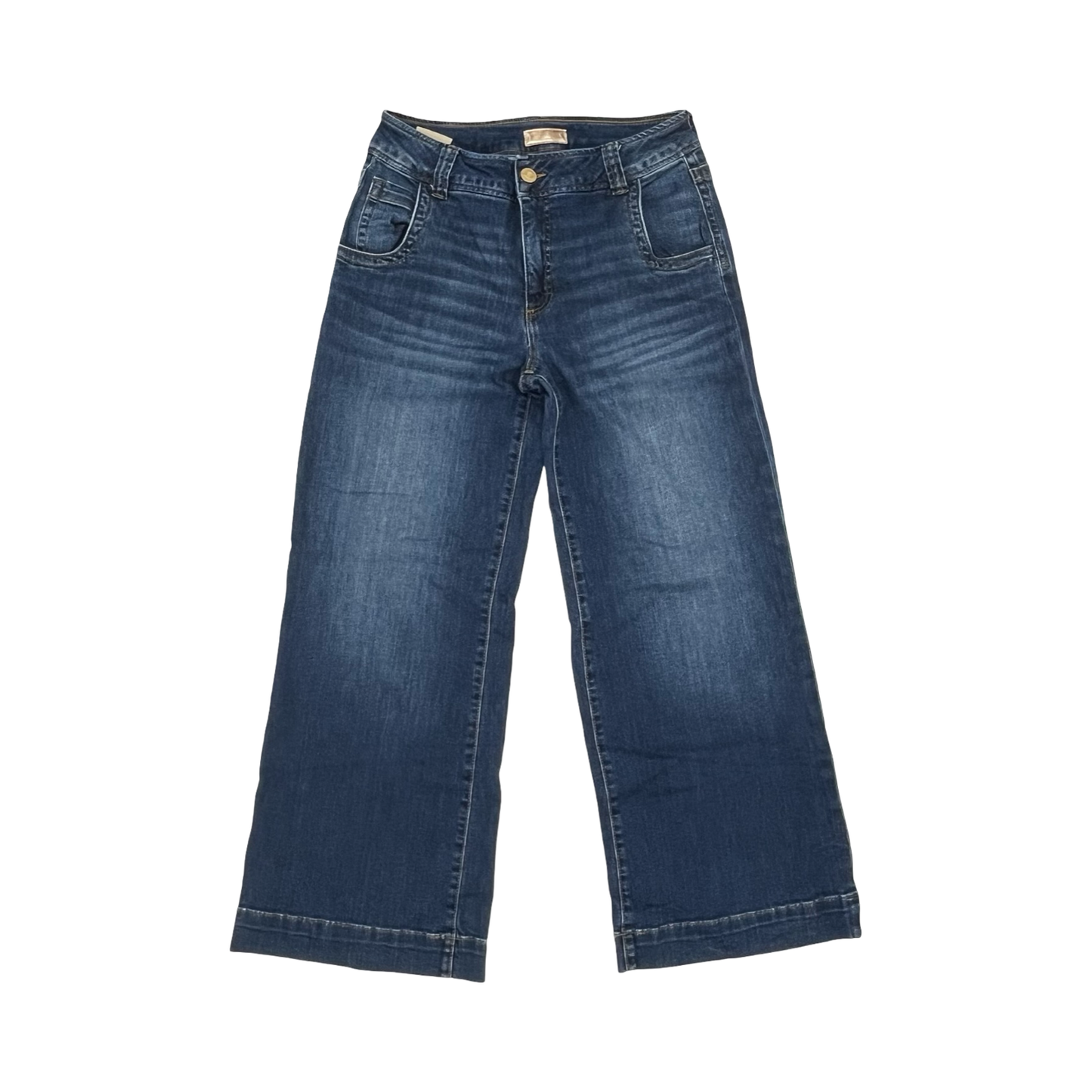Jeans Cropped By Kut In Blue Denim, Size:10