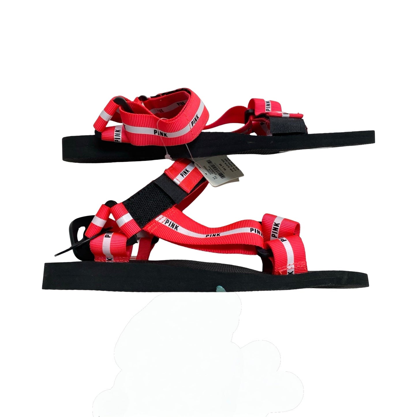 Sandals Flats By Pink In Multi, Size:9.5