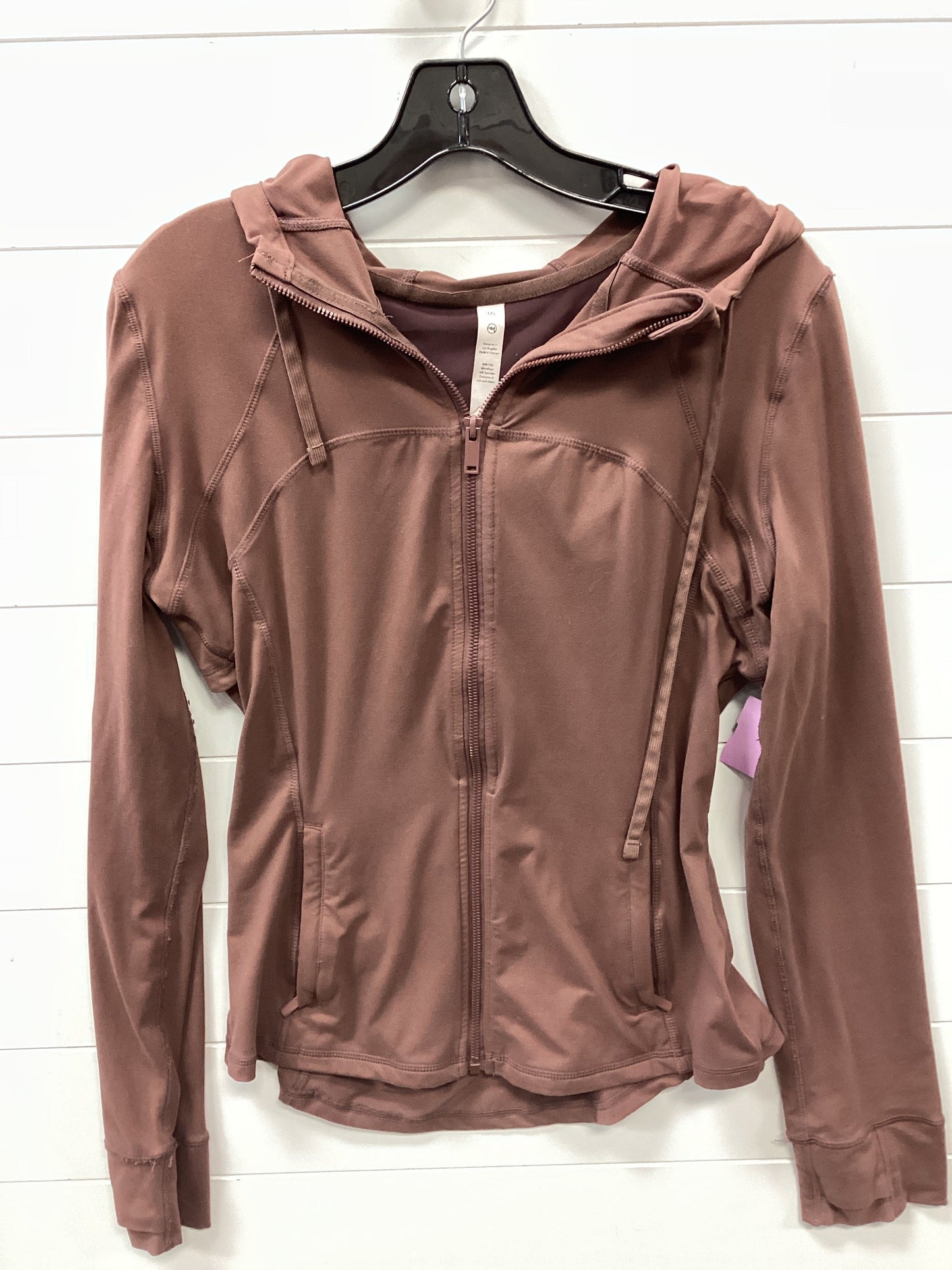 Athletic Jacket By Cmc In Brown, Size:1X