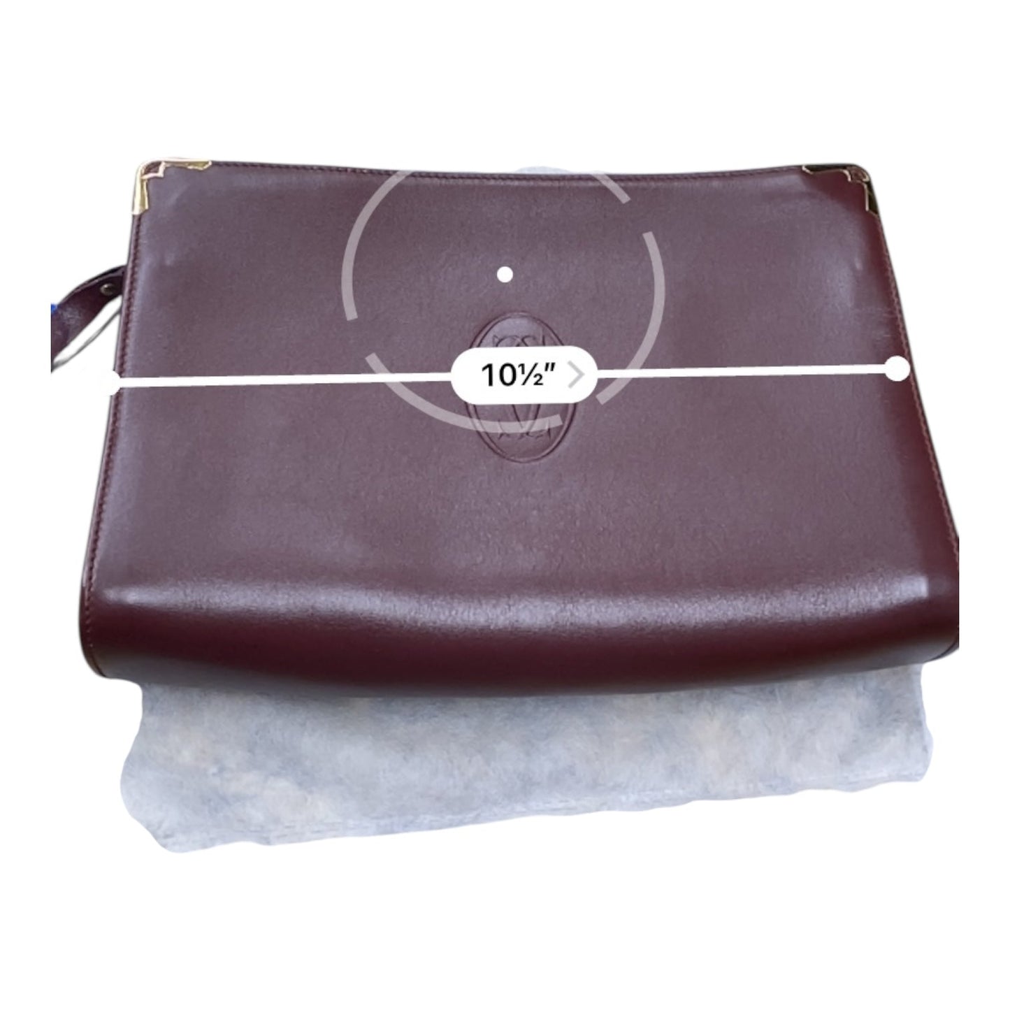 Clutch Luxury Designer By Cartier In Gold & Red, Size:Medium