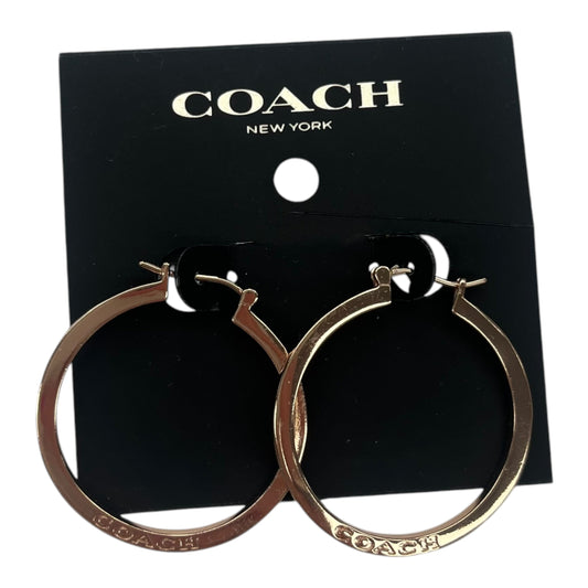 Earrings Designer By Coach In Rose Gold