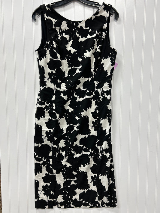 Dress Casual Midi By White House Black Market In Black & White, Size:10