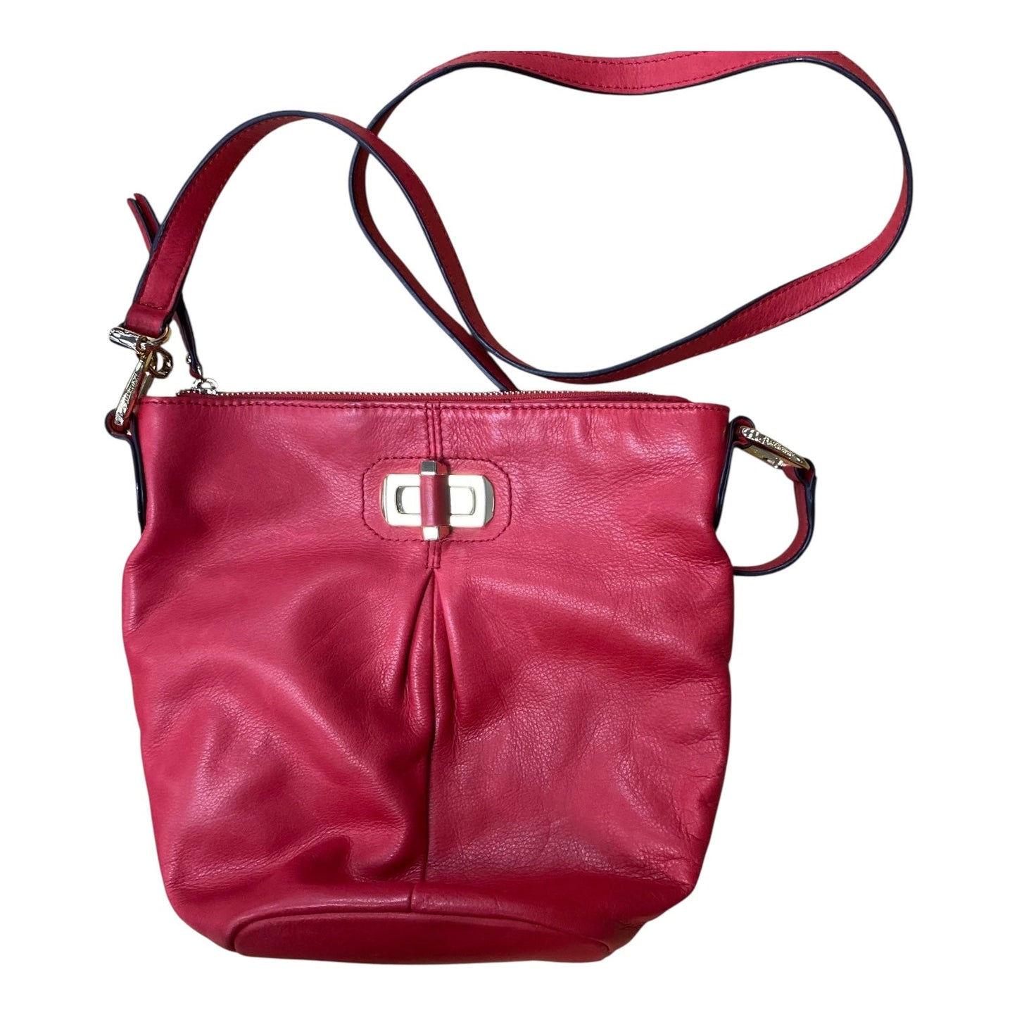 Crossbody Leather By B. Makowsky In Red, Size:Medium