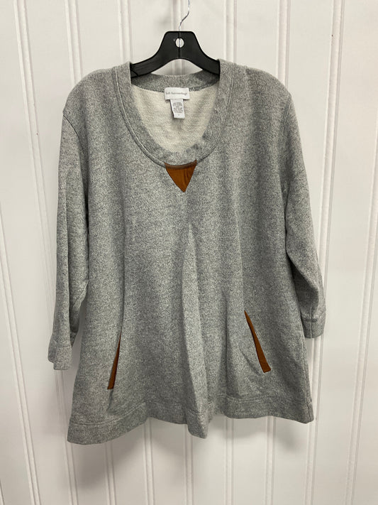 Sweatshirt Crewneck By Soft Surroundings In Grey, Size:1X