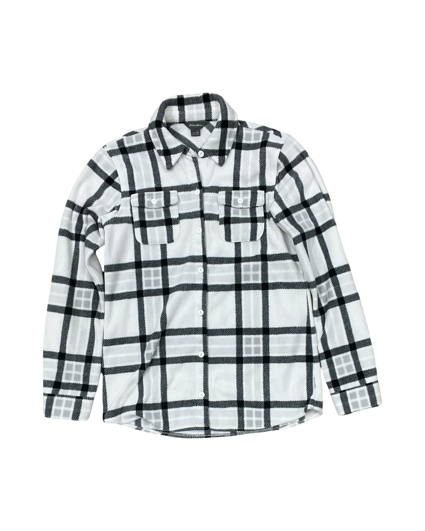 Blouse Ls By Eddie Bauer In Black & White, Size:Xs