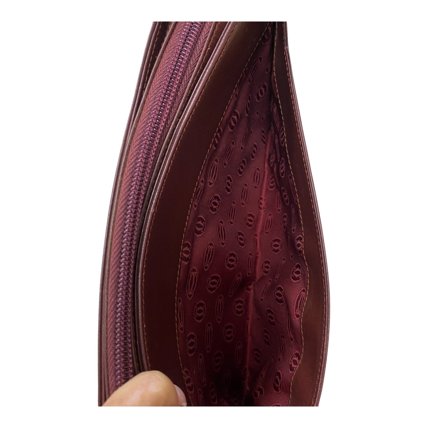 Clutch Luxury Designer By Cartier In Gold & Red, Size:Medium