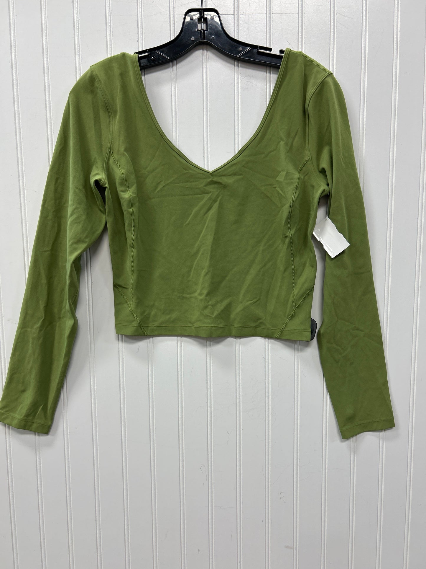 Athletic Top Ls Collar By Lululemon In Green, Size:8