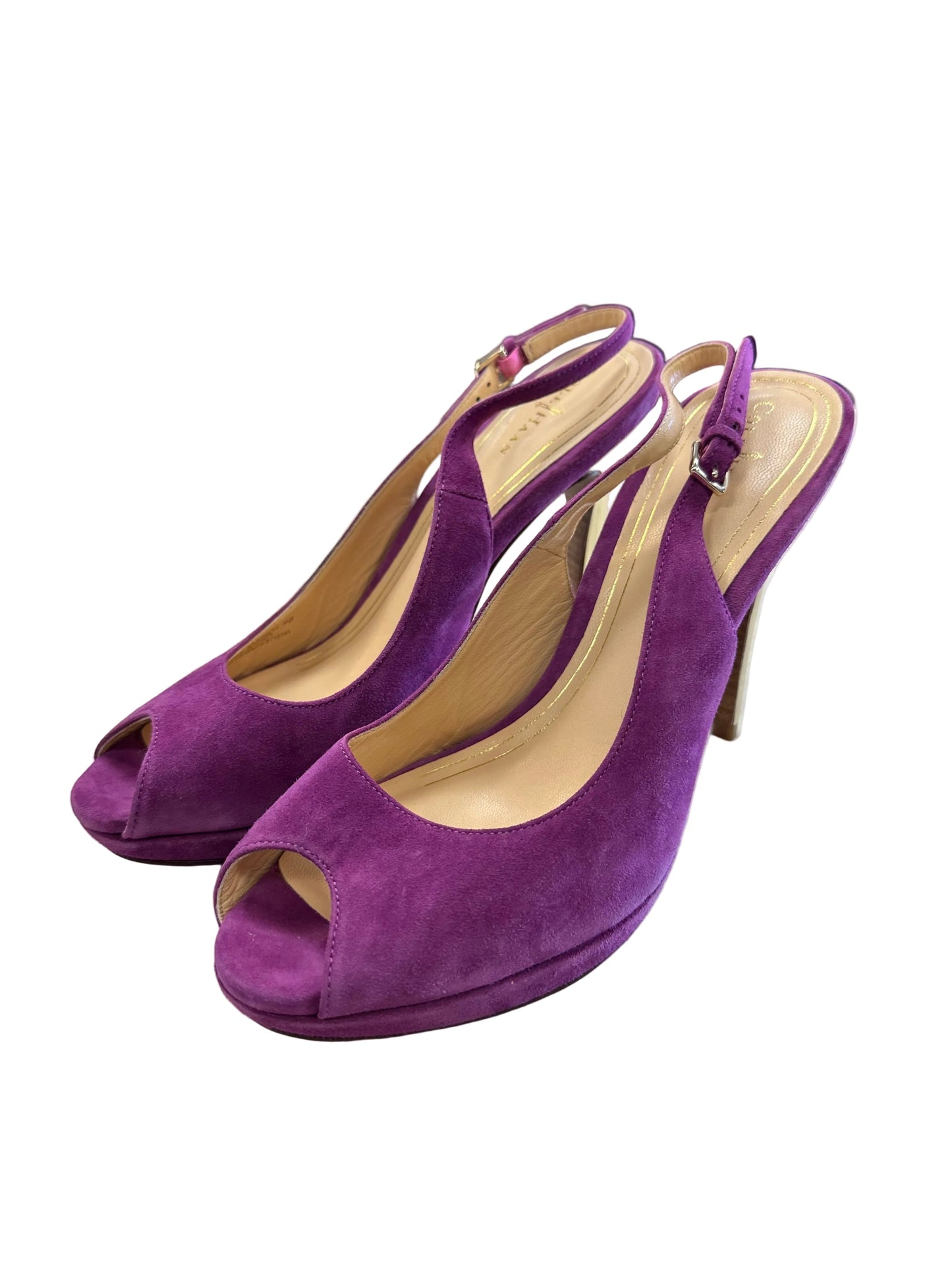 Shoes Heels Stiletto By Cole-Haan In Gold & Purple, Size:9