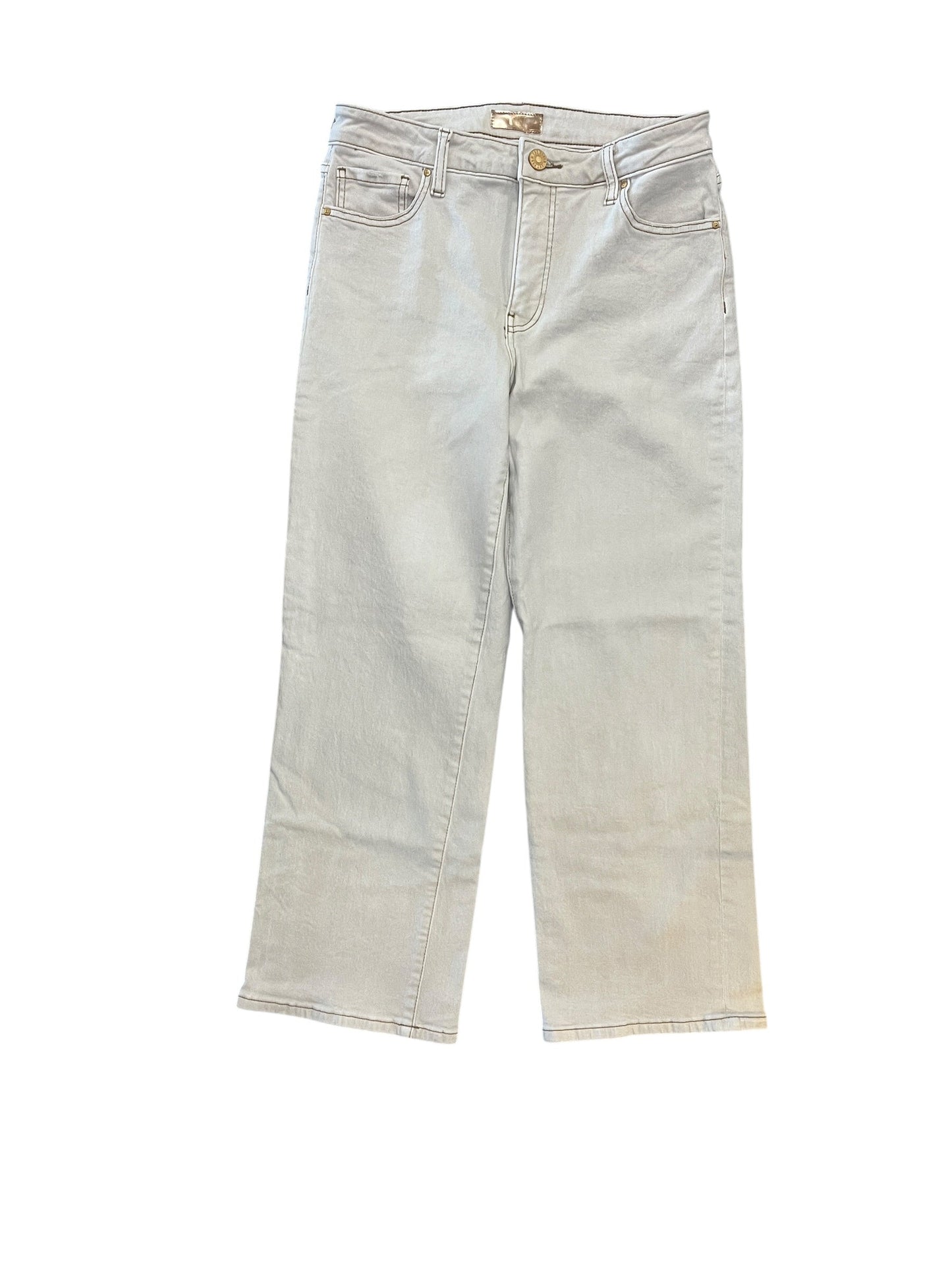 Jeans Wide Leg By Kut In Cream Denim, Size:8