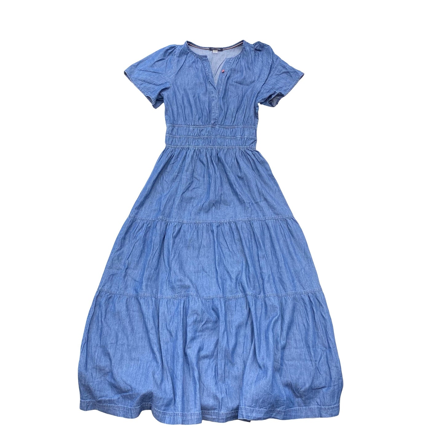 Dress Casual Maxi By Tommy Hilfiger In Blue Denim, Size:4