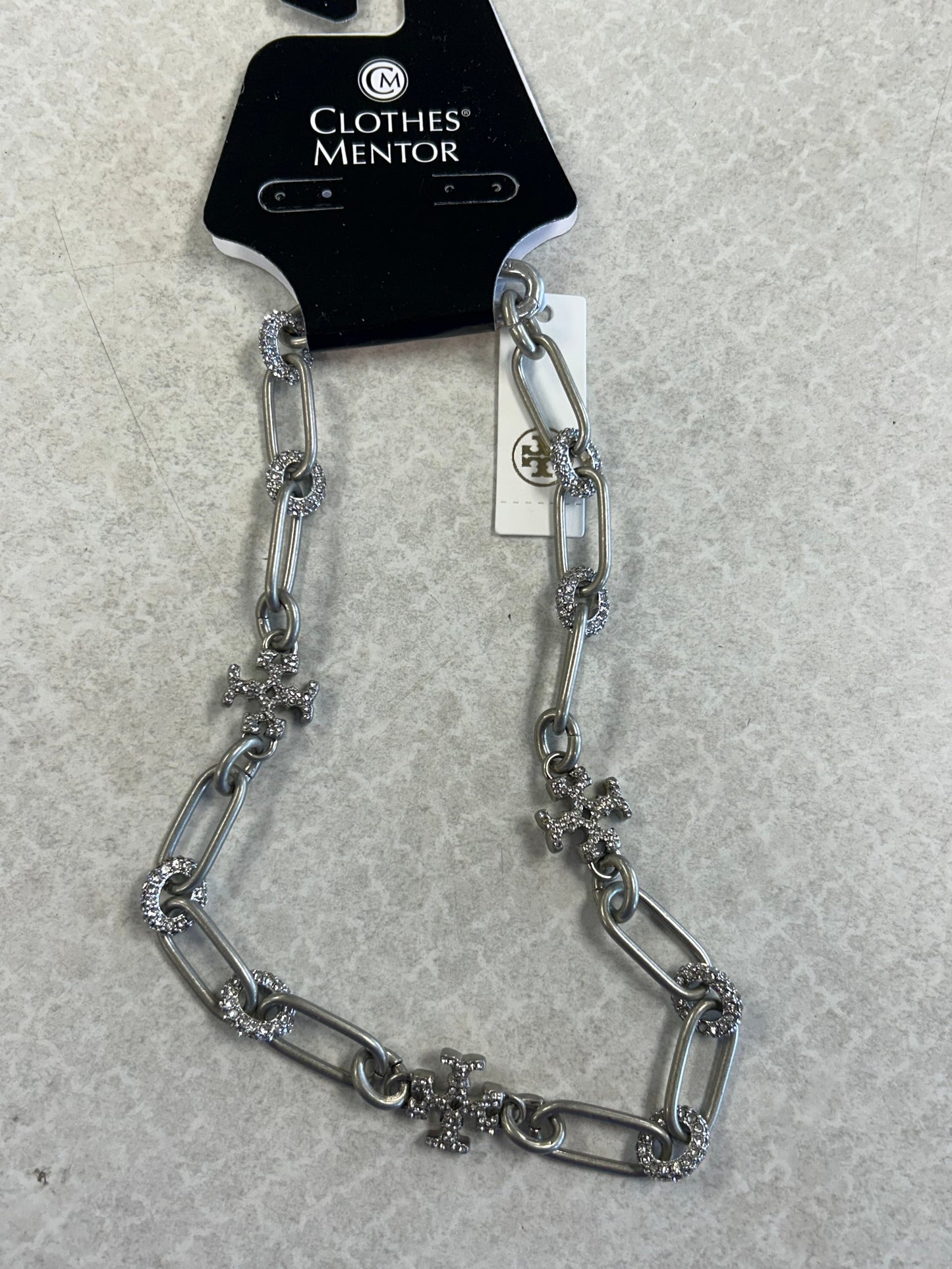 Necklace Designer By Tory Burch In Silver