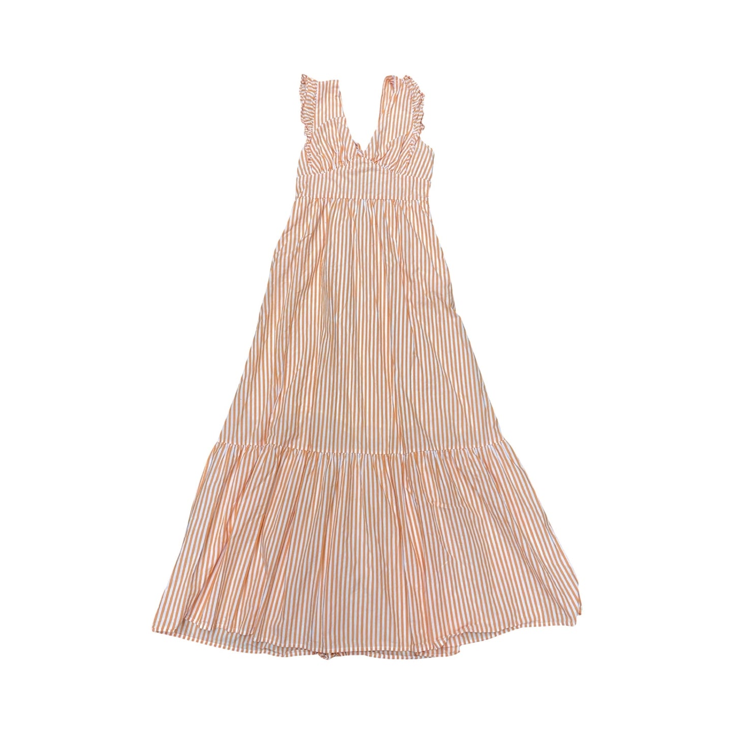 Dress Casual Maxi By Skies Are Blue In Orange & White, Size:M