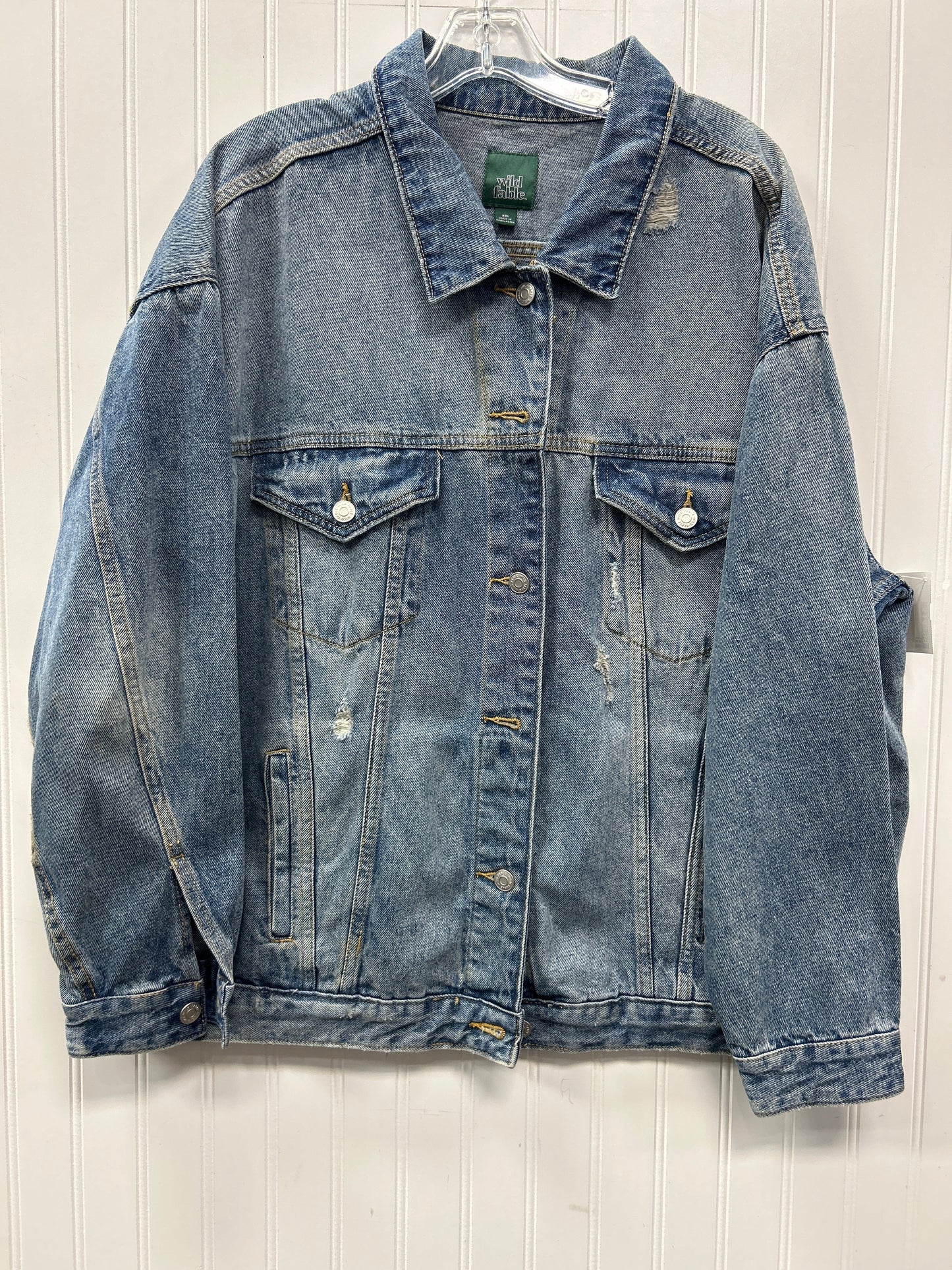Jacket Denim By Wild Fable In Blue Denim, Size:1X