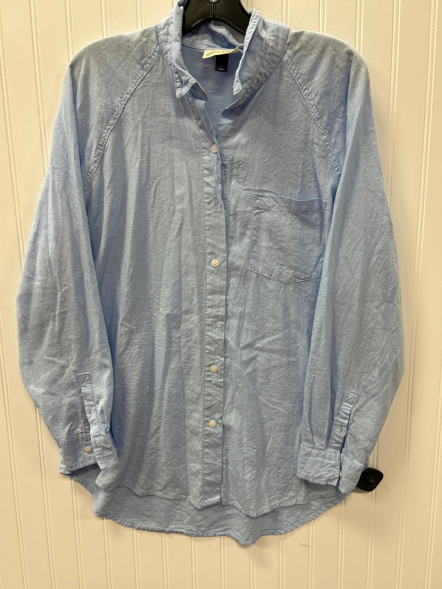 Blouse Ls By Universal Thread In Blue, Size:L