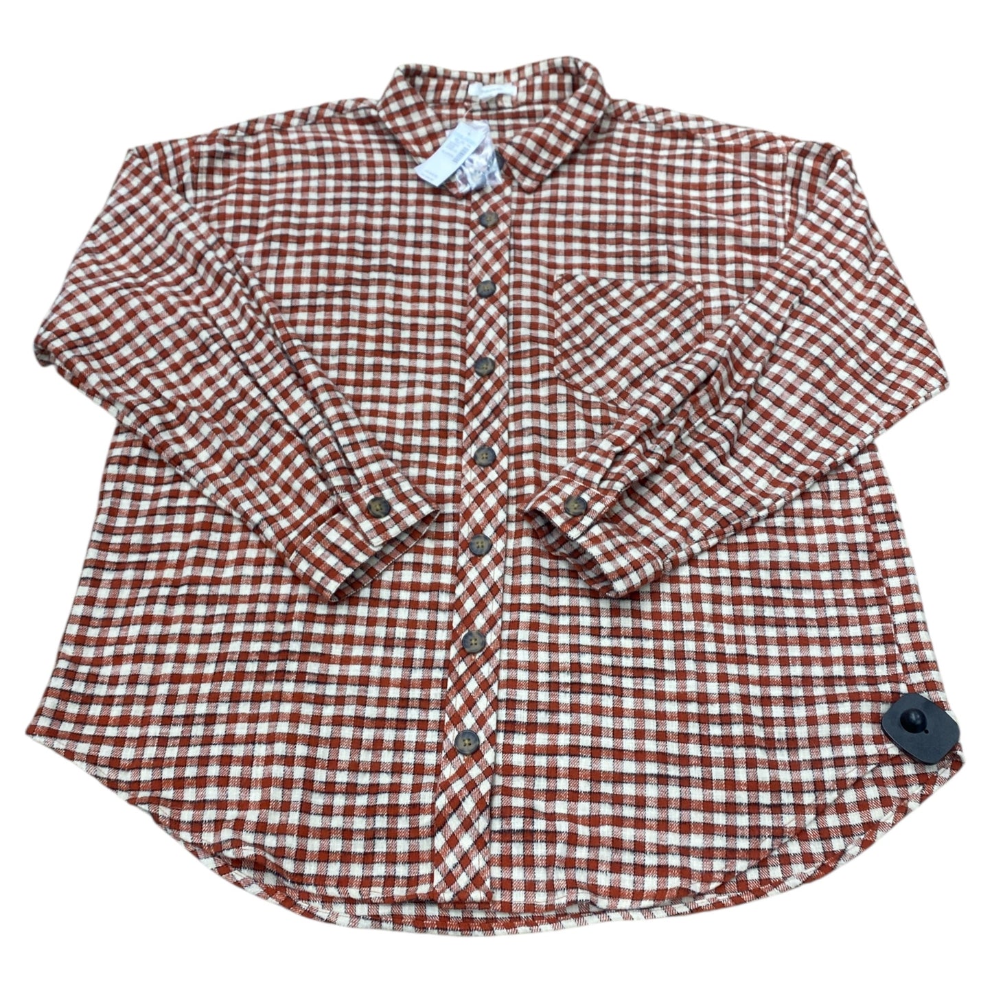 Top Ls By Maurices In Checkered Pattern, Size:Xl