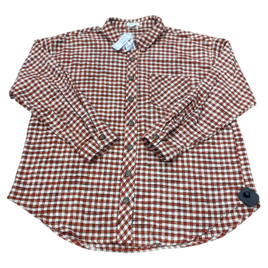 Top Ls By Maurices In Checkered Pattern, Size:Xl