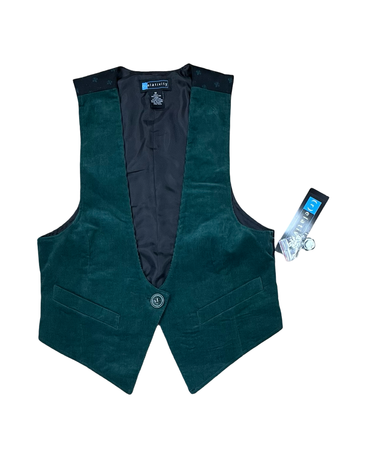 Vest Other By Relativity In Black & Green, Size:M