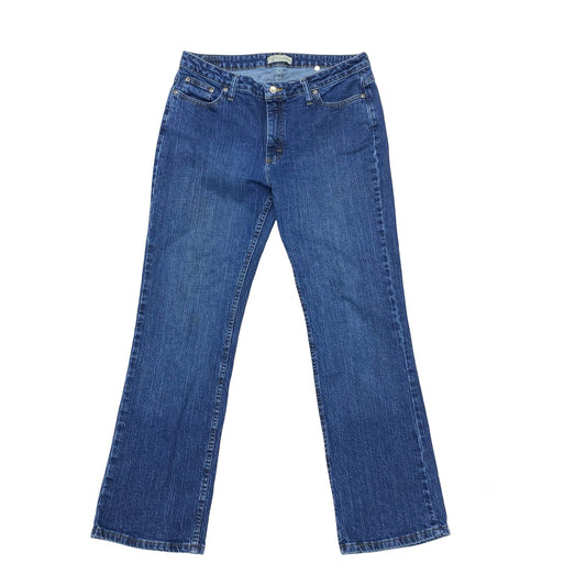 Jeans Straight By Lee In Blue Denim, Size:14