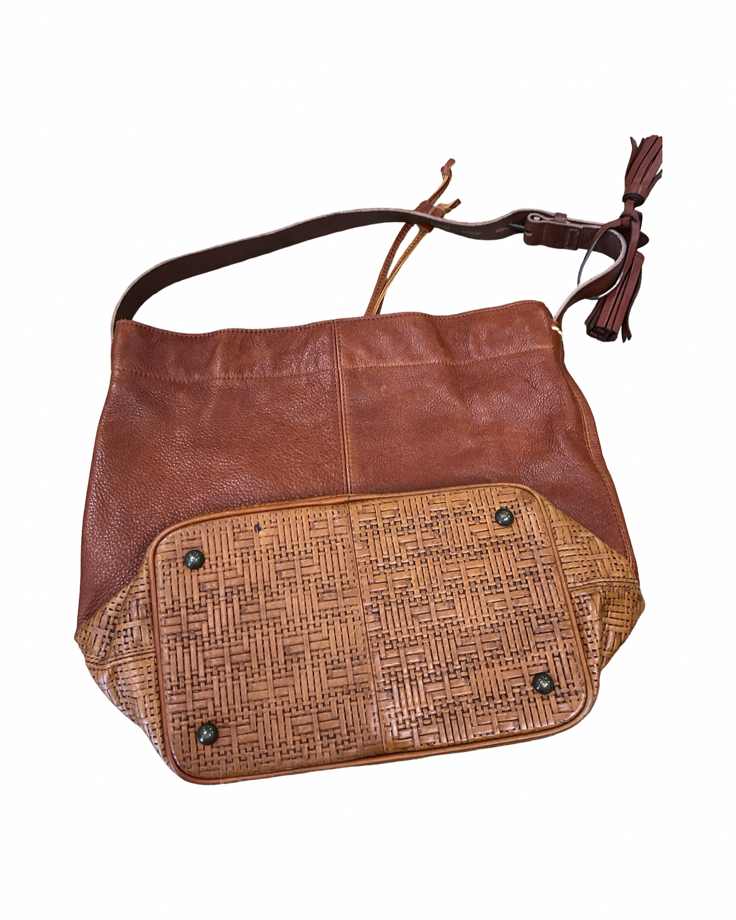 Handbag Leather By Holding Horses In Tan, Size:Large