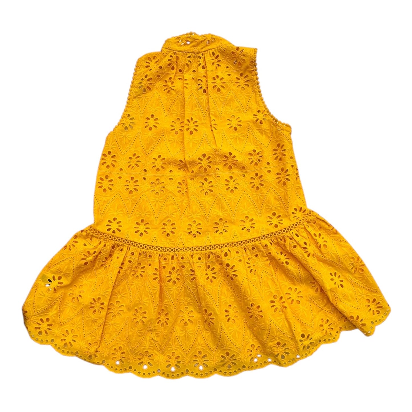 Top Sleeveless Designer By Kate Spade In Yellow, Size:Xxs