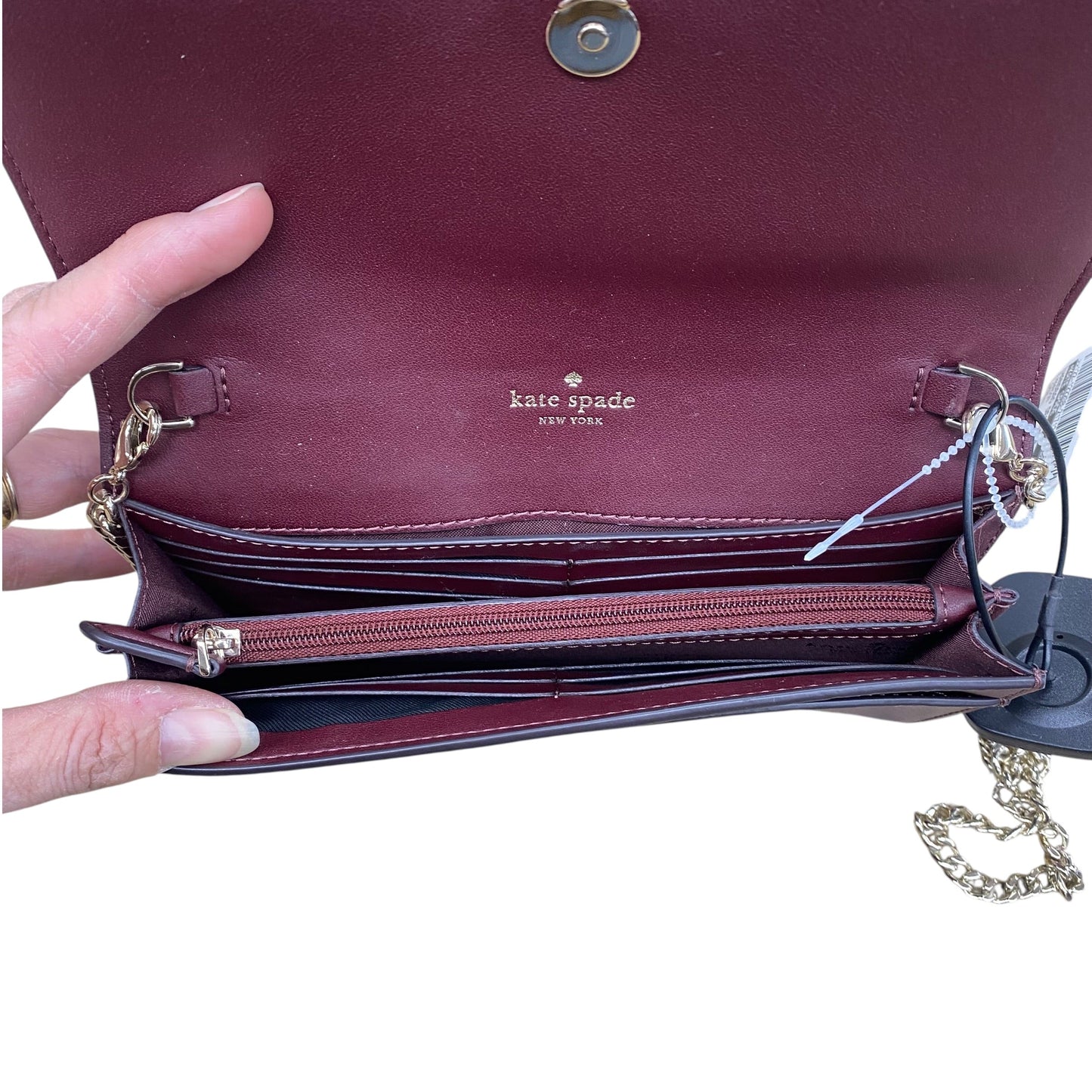 Handbag Designer By Kate Spade In Maroon, Size:Small