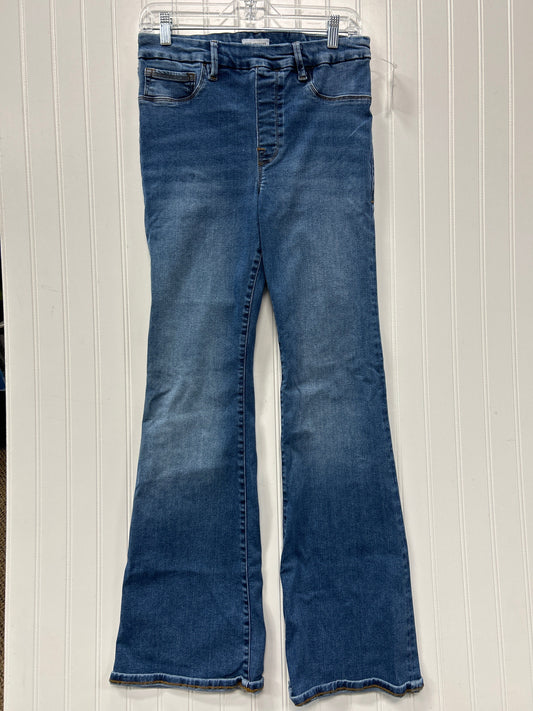 Jeans Flared By Good American In Blue Denim, Size:L