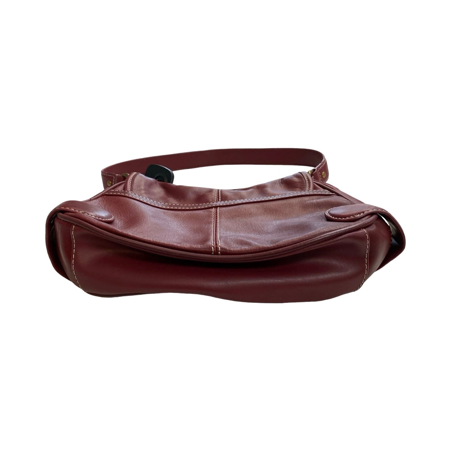 Handbag Leather By Chaps In Red, Size:Medium